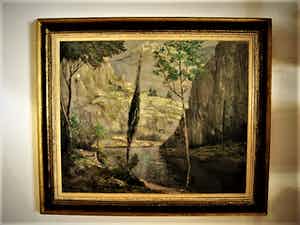 Isaac Naarden - Larense School - Landschap met besneeuwde bergtop - GROOT!!! verkocht voor € 80!