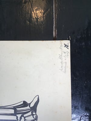 Niet of onleesbaar gesigneerd - K. van der Elburg: inkt op papier, naar een relief... kopen? Bied vanaf 10!