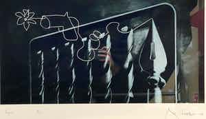 Rob Scholte - Pacifisme - ingelijst verkocht voor € 100!