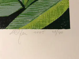 Vincent van Ojen - houtsnede van rhododendrons (groot) kopen? Bied vanaf 90!