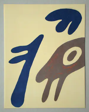 Buy Hans Arp - Hoofd, torso en navel op tafel - 1962 - Originele litho? Bid from 180!