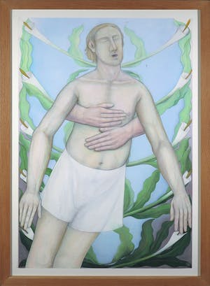 Janpeter Muilwijk - Pastelkrijt en potlood, Zonder titel - Ingelijst (Groot) kopen? Bied vanaf 1!