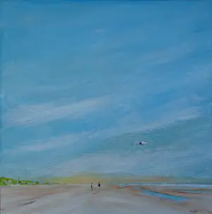 Franklin Meijer - Strand met wandelaars en kokmeeuw kopen? Bied vanaf 45!