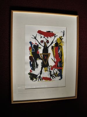 Nelson Carrilho - Curaçao 1953 - GROOT ! Expressionistisch Litho "untitled" gesigneerd kopen? Bied vanaf 10!