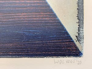 Willem de Vries - Houtsnede - 'Arrival' - 1999 (Kleine oplage) kopen? Bied vanaf 60!