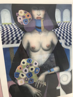 Jef van Tuerenhout - Naakte vrouw met bloemen kopen? Bied vanaf 200!