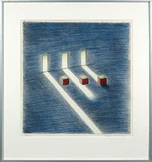 Jeroen Henneman - Litho, Zonder titel - Ingelijst verkocht voor € 50!