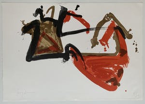 Theo Kuijpers - kleurenlitho - abstract expressionistische compositie - oplage 75 ex. kopen? Bied vanaf 120!