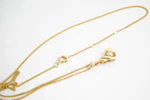 165 - Fijn 18Krt gouden gourmette collier mt (0.10ct) diamanten "Druppel" hanger kopen? Bied vanaf 260!