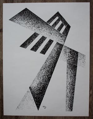 Toon Kelder - litho: Abstract - 1965 kopen? Bied vanaf 45!