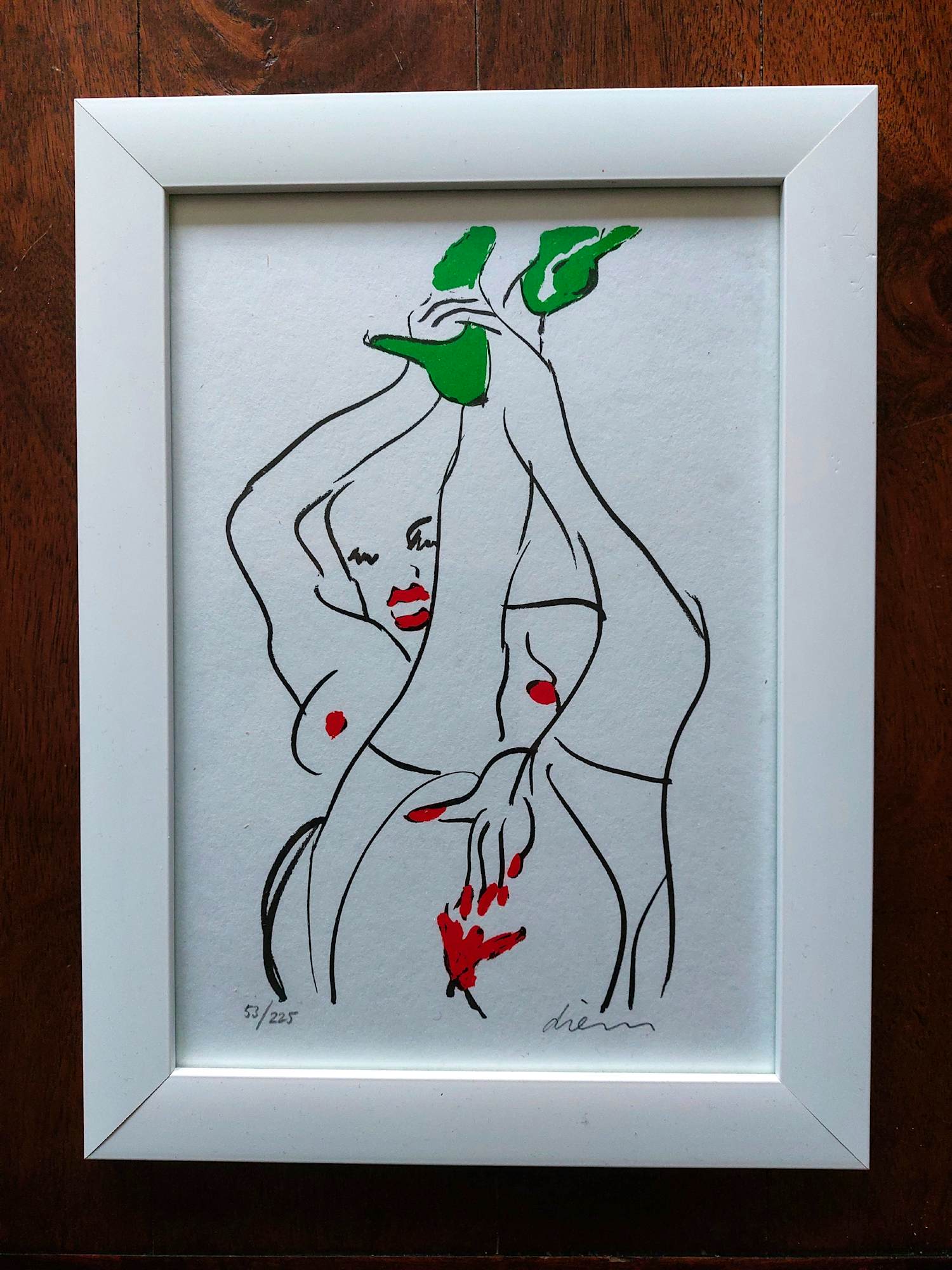 Peter Diem - Mooie dame in een yoga houding. Nummer 53/225 gesigneerd. kopen? Bied vanaf 60!