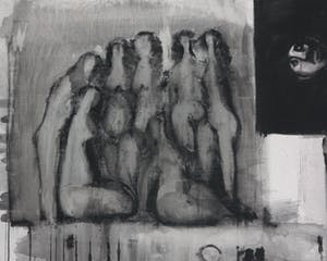 Dick Elffers - Olieverf op doek, Compositie met figuren (Groot) kopen? Bied vanaf 1!