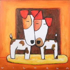 Franz Wilhelm - Acryl op doek, Love you too - Ingelijst kopen? Bied vanaf 200!