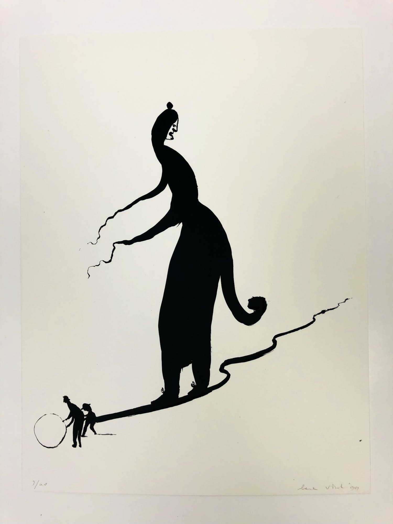 Henk Visch - Uit de serie 'Vijf tekeningen 1999' verkocht voor € 1!