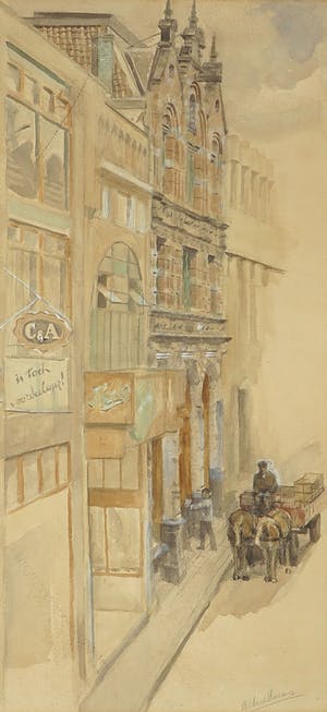 Albert Arens - Aquarel, Paardentractie kopen? Bied vanaf 1!
