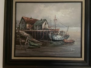 Niet of onleesbaar gesigneerd - Waterlandschap kopen? Bied vanaf 1!