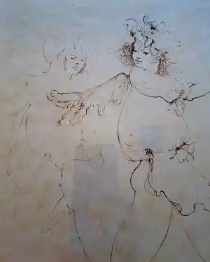Leonor Fini - Elfje met figuur vendu pour 60€ !