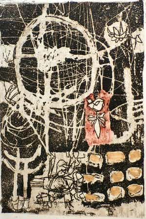 Jan Montyn - Ets: Image of Dylan Thomas - 1964 verkocht voor € 115!