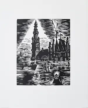 Frans Masereel - 2 Original Holzschnitte aus 'Antwerpen' kopen? Bied vanaf 68!