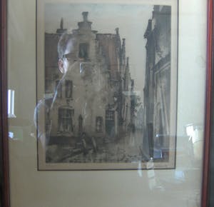 Roger Hebbelinck - trapjesgevel/steegje/twee wandelende personen kopen? Bied vanaf 45!