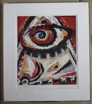 Henk Vierveijzer - Grote ingelijste litho kopen? Bied vanaf 70!