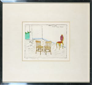 Pieter Holstein - Handgekleurde ets, Demokratiese verwikkelingen - Ingelijst kopen? Bied vanaf 80!