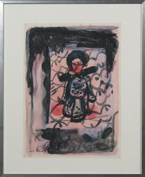 Rene van den Broek - Aquarel, Een kind als keizer - Ingelijst kopen? Bied vanaf 20!