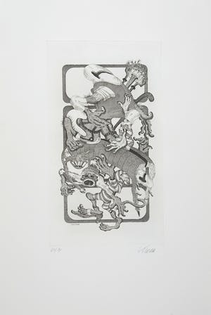 Hans Krenn - Handgesigneerde ets: Triptychon kopen? Bied vanaf 39!