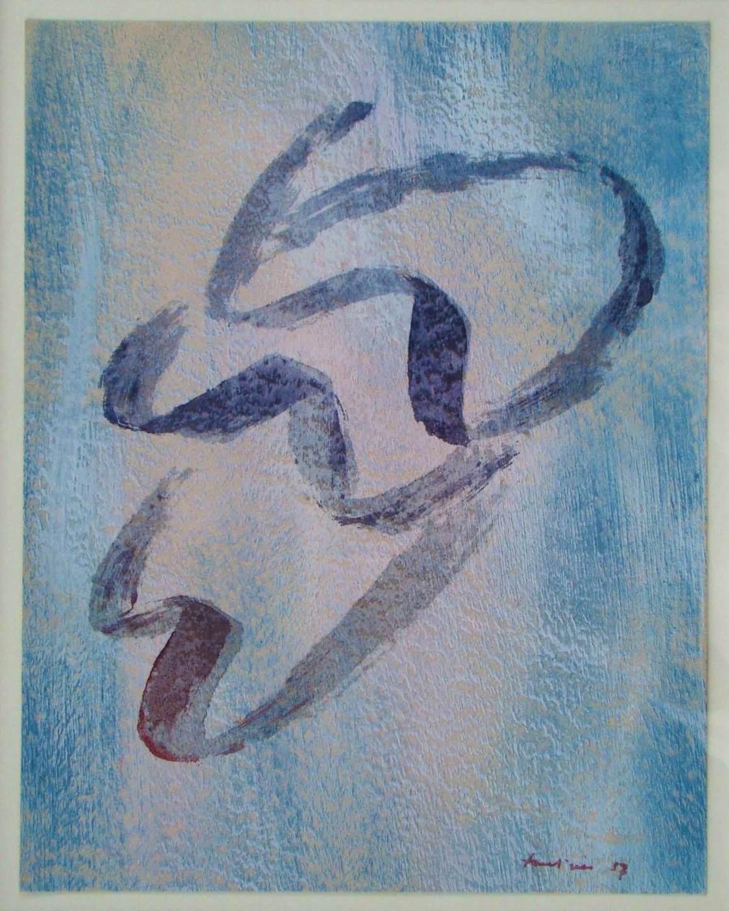 Jean Fautrier - Annabelle Nue, 1957 - Originele lithografie, gesigneerd en gedateerd - Ingelijst kopen? Bied vanaf 600!