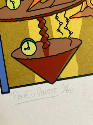 René van Asselt - Zeefdruk , Surrealistische voorstelling - 91 x 64 cm kopen? Bied vanaf 70!