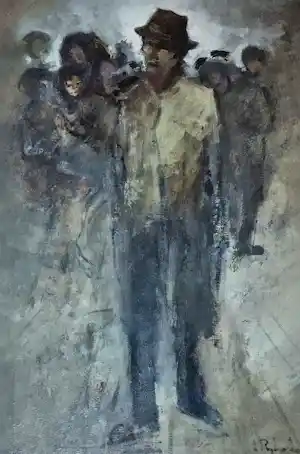 Jan Rijlaarsdam - olie op doek - zonder titel, gesigneerd r.o. vendu pour 625€ !