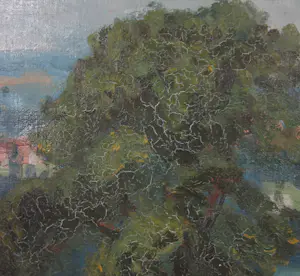 Numa Donzé - Olieverf op doek, Blick vom Wenkenhof - Ingelijst kopen? Bied vanaf 1!