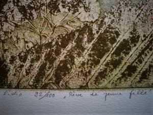 Georg Hadeler - gesigneerd Surrealistisch Litho "Reve de Jeune Fille" - 32 van 100 / 1979 kopen? Bied vanaf 10!