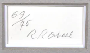 Roger Raveel - Man op stap met de leegte van een vierkant, gesigneerde linosnede, ingelijst kopen? Bied vanaf 1450!