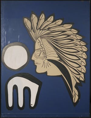 Curiosa - Indo Americano (door N. Santiago), Gemengde techniek op paneel kopen? Bied vanaf 1!