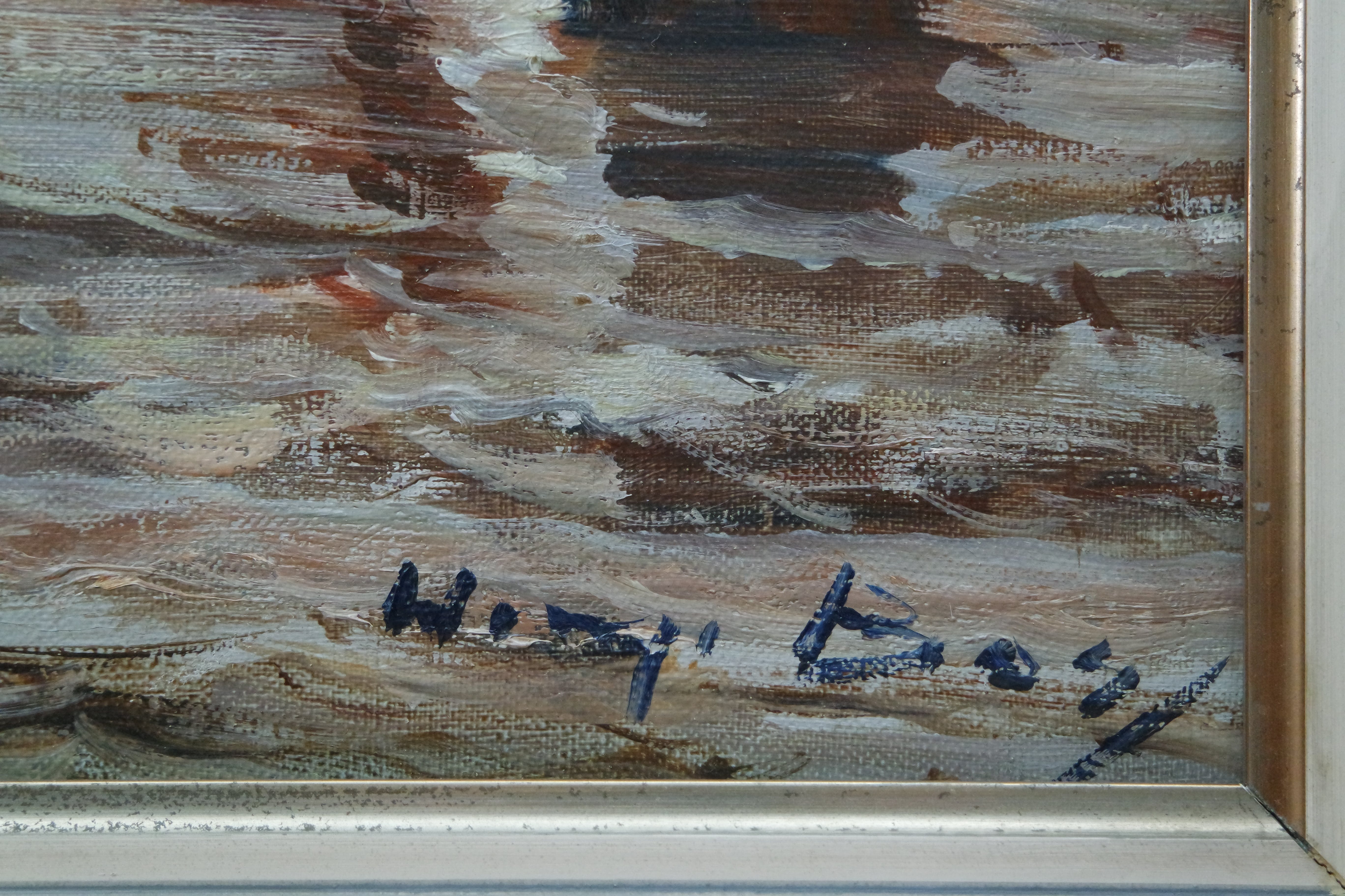 Willem Bos - olieverf op doek - havengezicht kopen? Bied vanaf 325!