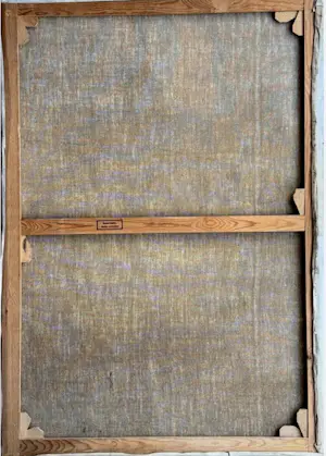 Rene Mels - Frau mit Gitarre – Großes und wunderschönes ausdrucksstarkes Gemälde kopen? Bied vanaf 800!