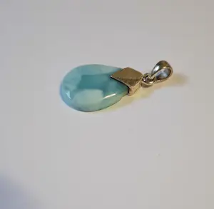 nieuw zilver hanger met  Larimar edelsteen. kopen? Bied vanaf 60!