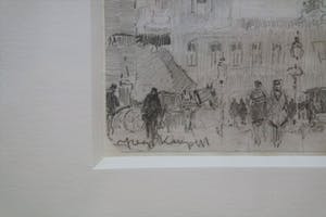 Joop Kropff - Houtskool en potlood - "Studietekening" van Gare du Nord | Brussel kopen? Bied vanaf 135!