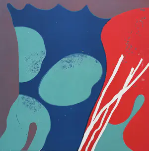 Guido de Waart - Abstracte compositie, linosnede kopen? Bied vanaf 20!