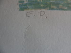 Joost Minnigh - Litho, Titel, "Boven zee". kopen? Bied vanaf 50!