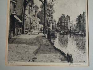 Buy Hendrikus Roodenburg - Ets, “Delftsche Vaart Rotterdam” - 1925? Bid from 1!