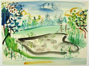 Hans Ittmann - Landschap met vijver. verkocht voor € 99!