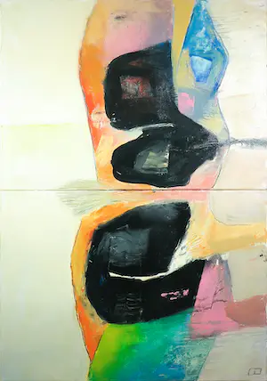 Philip Vencken - Acryl op doek, Zonder titel (tweeluik) - Ingelijst kopen? Bied vanaf 100!