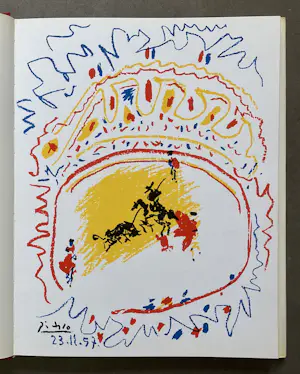 Pablo Picasso - Homage to Picasso - met kleurenlitho en 7 linosnedes kopen? Bied vanaf 125!