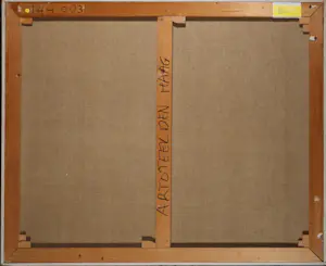 A. Brouwer - Olieverf op doek, Compositie in geel - Ingelijst (Groot) kopen? Bied vanaf 1!