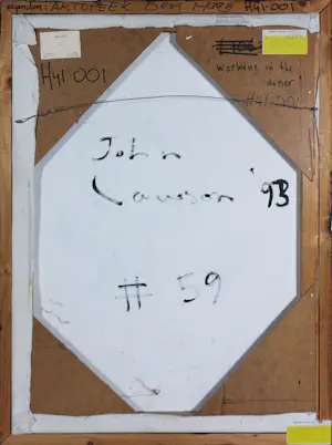 John Lawson - Olieverf op doek, Working in the diner - Ingelijst kopen? Bied vanaf 100!