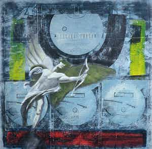 Jan Bollaert - Gemengde techniek op board, L'esclave endormi (Groot) verkocht voor € 1!