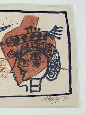 Corneille - Antieke ingelijste litho, Journée Féérique / Feeric Day, 1971 kopen? Bied vanaf 1200!