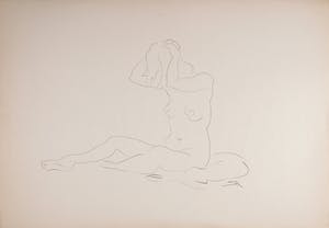 Jan Sluijters (jr.) - Potloodtekening, Zittend naakt kopen? Bied vanaf 1!